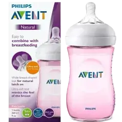 Philips Avent Natural Baby Bottle Pink 260ml 