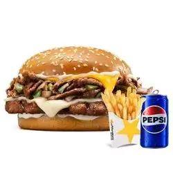 Cheese Steak Burger Combo