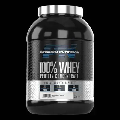 premium nutrition 100% whey protein concentrate chocolate flavor
