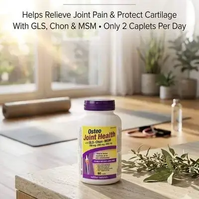 Osteo Joint Health with GLS 750mg · Chon 200mg · MSM 300mg webber naturals (80 caplets)