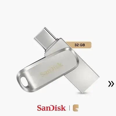 SanDisk Ultra Dual Drive Luxe USB 3.2 Gen 1 Flash Drive - 32GB