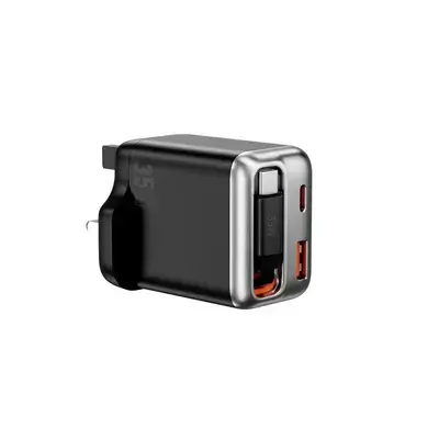 Helix GaN Faster Charger PD35W with Built in Retractable Cable 70cm Wi-G029