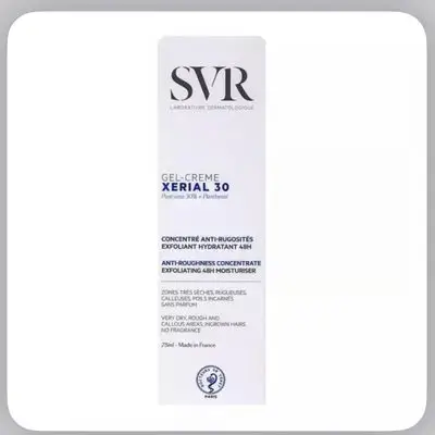 SVR Xérial 30 Gel Cream, a 75ml concentrated body treatment featuring 30% pure urea and panthenol.