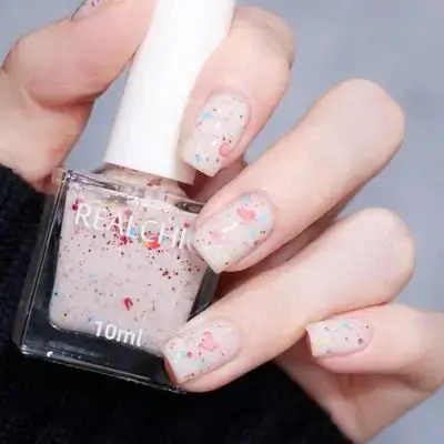 REALCHIC 10ml/Pcs, Sequin Glitter Pink Nails