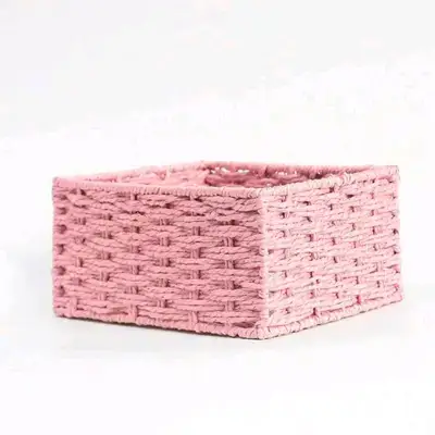 1pc Handmade Woven Storage Basket - Size: Medium
