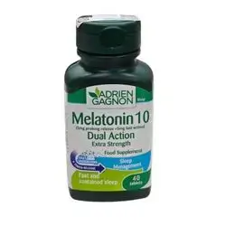 Adrien Gagnon Melatonin 10 Dual Action Extra Strength (40 tablets)
