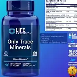 Trace Minerals, 7 in 1 minerals, contains zinc, Chromium, Boron, Copper, Manganese, Vanadyl sulfate, Vanadium, benefiting the heart, bones, joints, thyroid, prostate and more, bioavailable forms, 90 Caps minerals