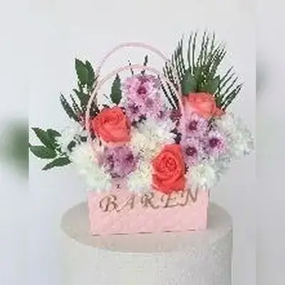 Pink Flower Pot Arrangement