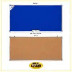 Double-sided pin board 120 x 90 cm