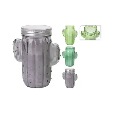 Cactus Glass Jar Candle