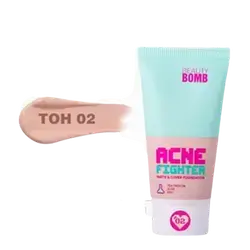 Acne Fighter Matte & Cover Foundation 02 25ml _ BEAUTY BOMB