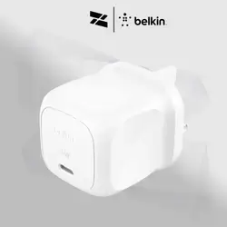 Belkin BoostCharge Pro Dual USB-C GaN Wall Charger with PPS 65W - White