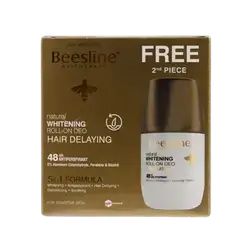 Natural Whitening Roll-On Deo Hair Delaying 48HR (1) 50ml + (1) 50ml Free _ Beesline