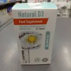 Natural D3 Food Supplement 25000 IU 16 Tablets