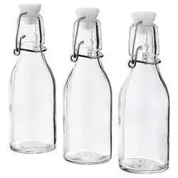 3-Piece Glass Olive Oil Bottle Set