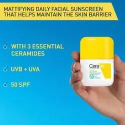 Cerave Invisible Dry Touch Fluid Sunscreen SPF 50+ (50ml)