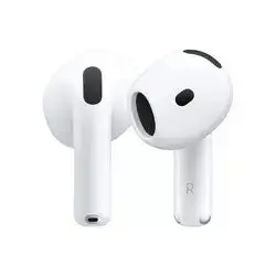 نبذة باستخدام الذكاء الاصطناعي    +2                  سماعات أبل آيربودز 4 (Apple AirPods 4) اللاسلكية في علبتها المغلفة.تتميز بتصميم محدّث لراحة محسنة وجذع أقصر، مع علبة شحن USB-C أصغر بنسبة 10