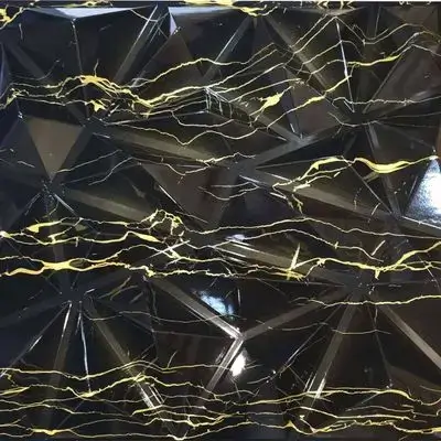 3D Wall Panels Black Marble D099