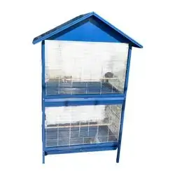 Largest 2-story bird cage, parrot cage, flock cage, luxury wrought iron bird breeding cage, large, divisible into tiers for raising birds. Height: 170 cm. Front width: 90 cm. Inside: 6 cm.