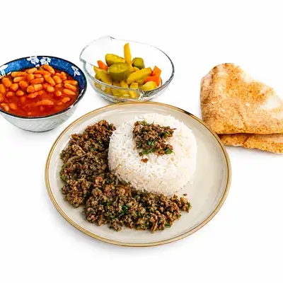 Rice With Minced Meat With Bean Broth