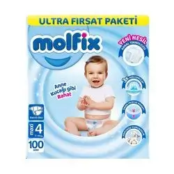 Molfix Baby Diaper Maxi No4 X100