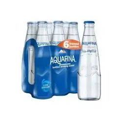 Aquafina Water, Glass Bottle - 750 ml x 6