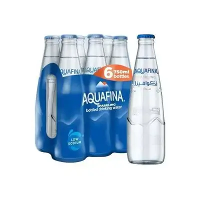Aquafina Water, Glass Bottle - 750 ml x 6