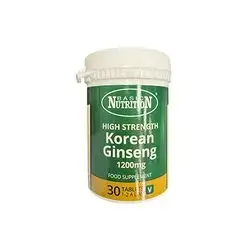 Korean Ginseng 1200mg (High Strength) 30 Tablets_Basic Nutrition