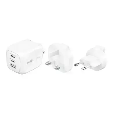 Belkin Boost Charge Pro 3-Port Gan Wall Charger 70W 3/2 Pin