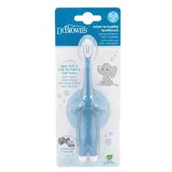 Infant To Toddler Toothbrush Blue Elephant 0-3 Years _ Dr. Brown's