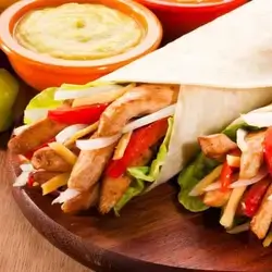 Chicken Fajita Shawarma