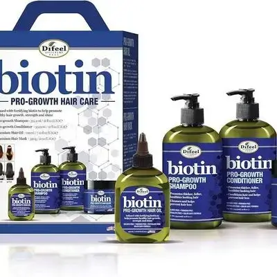 Difeel Biotin Pro-Growth Hair Care Set.