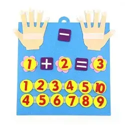 Colorful Felt Finger Counting & Math Learning Kit - Early Childhood Educational Interactive Toy Set For Cognitive And Arithmetic Skills Development - Ideal Teaching Aid For Explorers Aged 3-6 Years