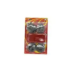 Jie De Dishwashing Scourer 4 Steel 1 Sponge