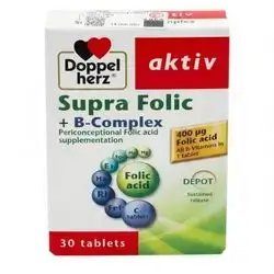 Supra folic + B-complex 30 tabs dopple herz