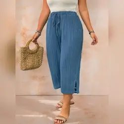 EMERY ROSE Plus Size Women Solid Color Casual Pants - XL