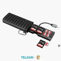 TELESIN High-Speed USB-C SD Card Reader + Storage 312MB/s - Black