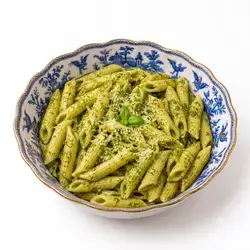 Penne with pesto sauce