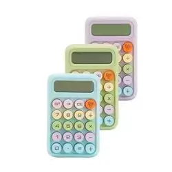 Mechanical Calculator Circular Computer Button Assorted Color 1 Pcs