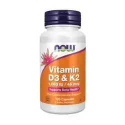 Now D3 K2 1,000IU/45mcg 120 Capsules