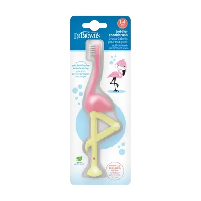 Toddler Toothbrush Flamingo 1-4 Years _ Dr. Brown's