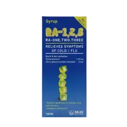 RA-1 2 3 Relieves Symptoms Of Cold And Flu Syrup 100ml _ RALIFE