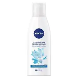 Nivea Refreshing Cleansing Milk 200 ml//تونر وحليب منعش 2 في 1 من نيفيا (200 مل)، منظف للوجه مع فيتامين E والهيدرامين، ينظف البشرة بعمق ويوحد لونها ويرطبها بشكل مكثف، مزيل مكياج 200 مل