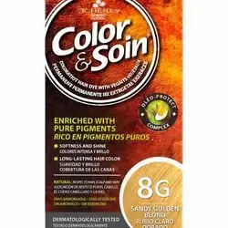 Color & Soin Permanent Hair Dye - 8G Sandy Golden Blonde.