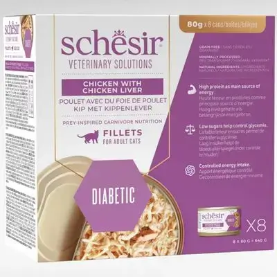 Schesir Diabetic Chicken & Chicken Liver 8x