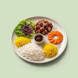 BBQ Chicken with Two-Color Rice