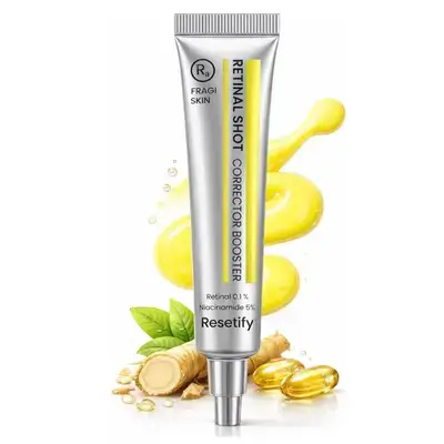 Retinal Shot Corrector Booster Cream, 0.1% Retinal and 5% Niacinamide, K-Beauty Formula, 20 ML