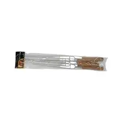 Barbecue Needle (Sheesh Tika) Wood Hand 4 Pcs
