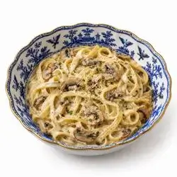 Creamy mushroom fettuccine