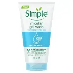 Simple Water Boost Micellar Facial Gel Wash - 150ml | سمبل غسول ميسلير جيل - 150 مل